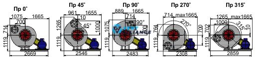 Пылевой вентилятор ВЦП 6-46 №10 Схема 5 с двигателем 18,5 кВт 1000 об/мин 10780 фото